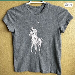 Polo Ralph Lauren Short Sleeve Crewneck Graphic Gray Tee